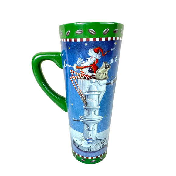 Vintage Department 56 Latte Coffee Mug Christmas Eve 20 Ounces NIB - Picture 2 of 10